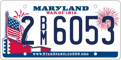 MD license plate 2BM6053