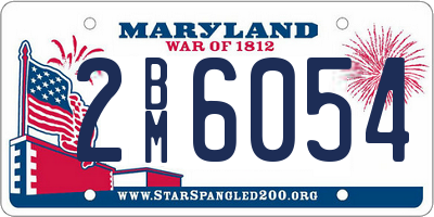 MD license plate 2BM6054
