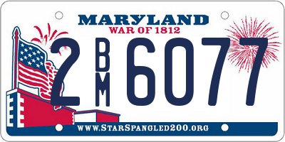 MD license plate 2BM6077