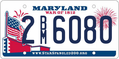 MD license plate 2BM6080