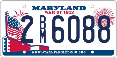 MD license plate 2BM6088