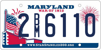 MD license plate 2BM6110