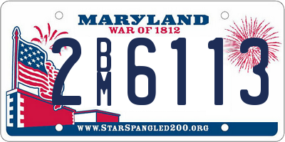 MD license plate 2BM6113