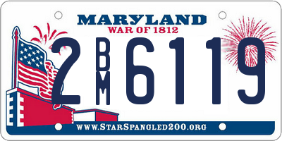 MD license plate 2BM6119