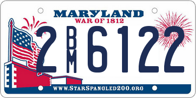 MD license plate 2BM6122