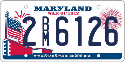 MD license plate 2BM6126