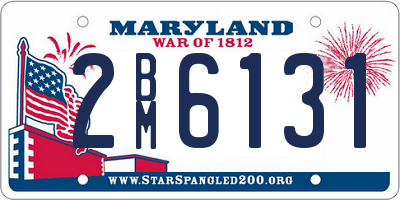 MD license plate 2BM6131