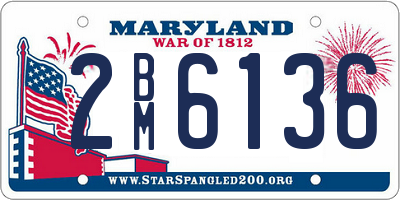 MD license plate 2BM6136
