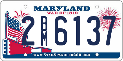 MD license plate 2BM6137