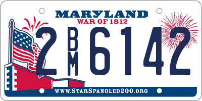 MD license plate 2BM6142