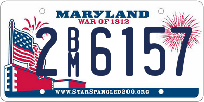 MD license plate 2BM6157
