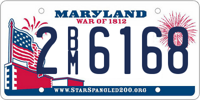 MD license plate 2BM6168