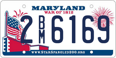 MD license plate 2BM6169