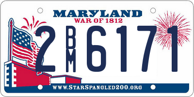 MD license plate 2BM6171