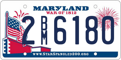 MD license plate 2BM6180