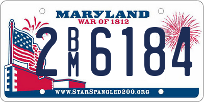 MD license plate 2BM6184