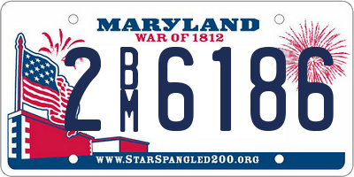 MD license plate 2BM6186