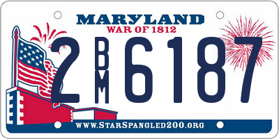 MD license plate 2BM6187