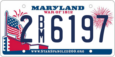 MD license plate 2BM6197