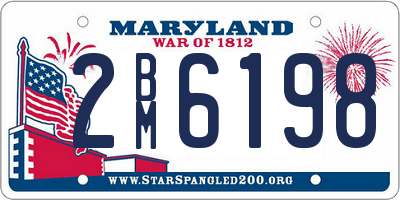 MD license plate 2BM6198