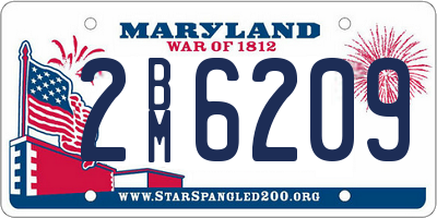 MD license plate 2BM6209
