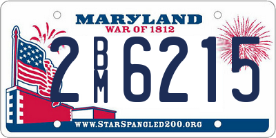 MD license plate 2BM6215