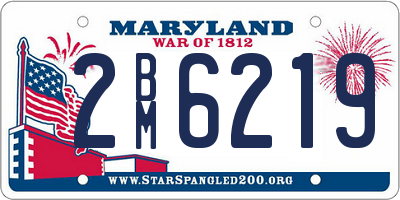 MD license plate 2BM6219