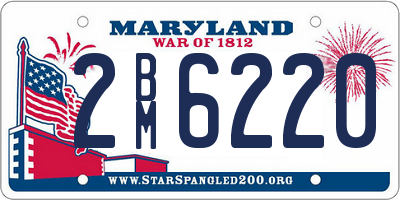 MD license plate 2BM6220