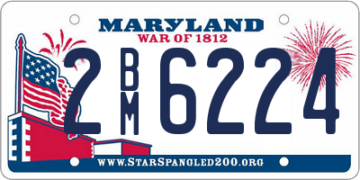 MD license plate 2BM6224
