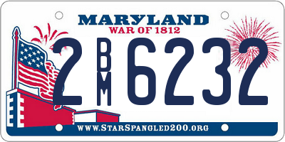 MD license plate 2BM6232
