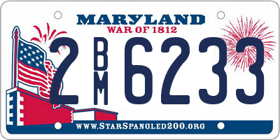 MD license plate 2BM6233