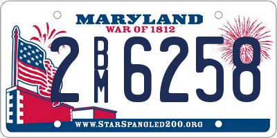 MD license plate 2BM6258