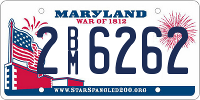 MD license plate 2BM6262