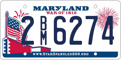MD license plate 2BM6274