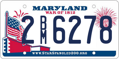 MD license plate 2BM6278