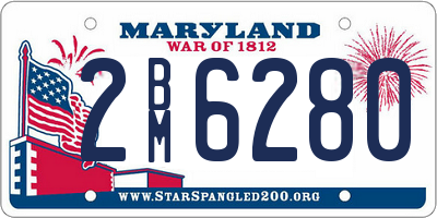 MD license plate 2BM6280