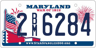 MD license plate 2BM6284