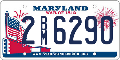 MD license plate 2BM6290