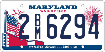MD license plate 2BM6294