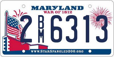 MD license plate 2BM6313