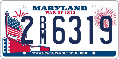 MD license plate 2BM6319