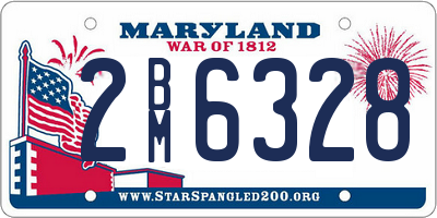 MD license plate 2BM6328