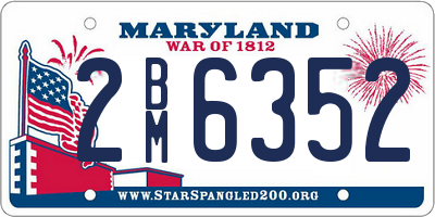 MD license plate 2BM6352