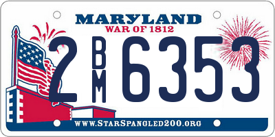 MD license plate 2BM6353