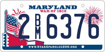 MD license plate 2BM6376