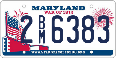 MD license plate 2BM6383