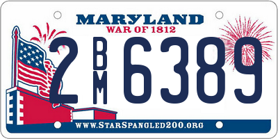 MD license plate 2BM6389