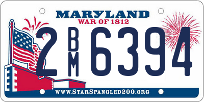 MD license plate 2BM6394