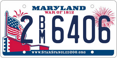 MD license plate 2BM6406