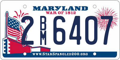MD license plate 2BM6407